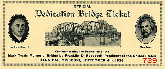 Bridge dedication ticket