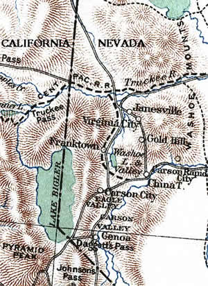 Nevada 1860s map
