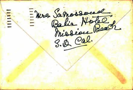 envelope back