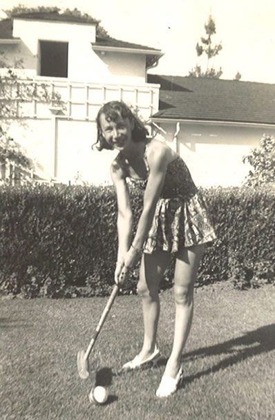 Nina poolside croquet