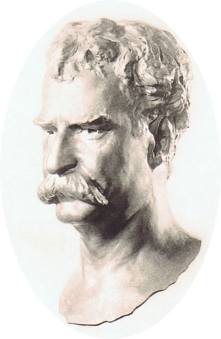 Mark Twain bust by Gerhardt