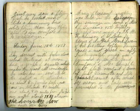 June 14, 1867 diary entry