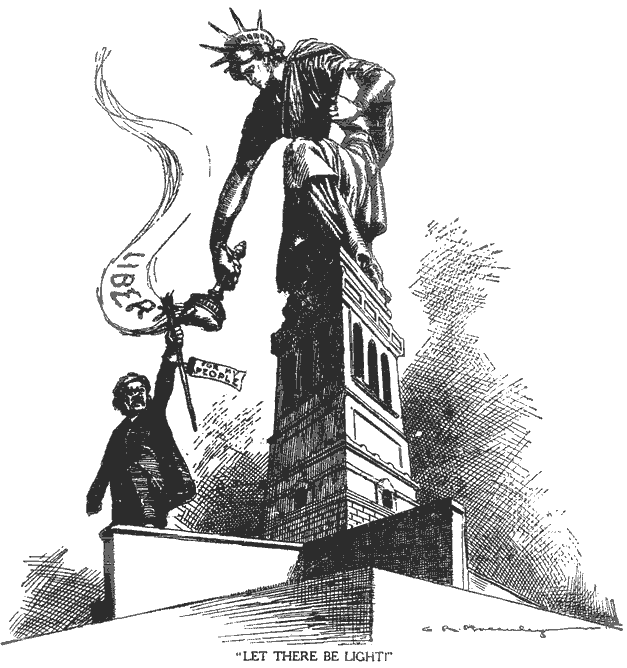 Statue of Liberty cartoon