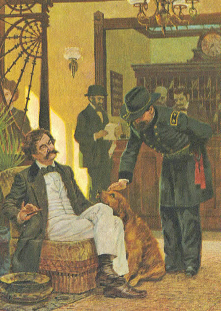 Mark Twain and General Miles