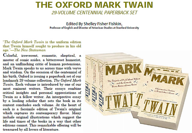 Oxford paperback Mark Twain edition