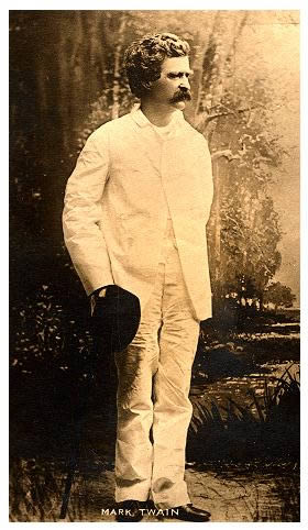 Young Twain in white suit