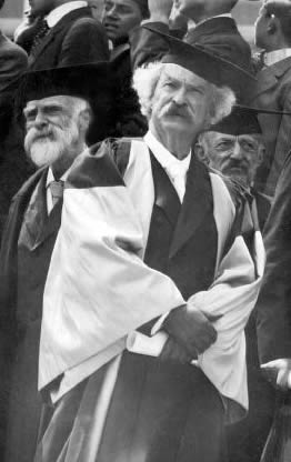 Twain in Oxford gown