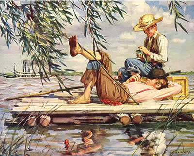 Tom and Huck in John Hancock ad