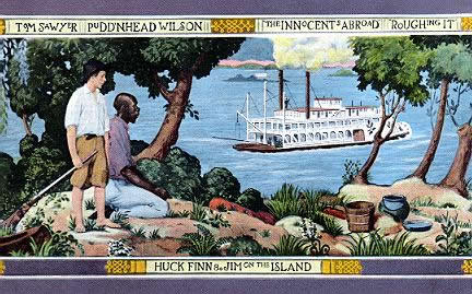 Postcard of mural