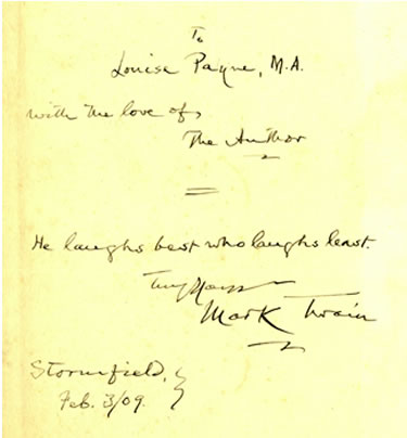 autographed inscription