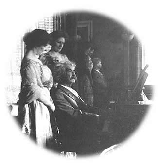 Twain at the piano