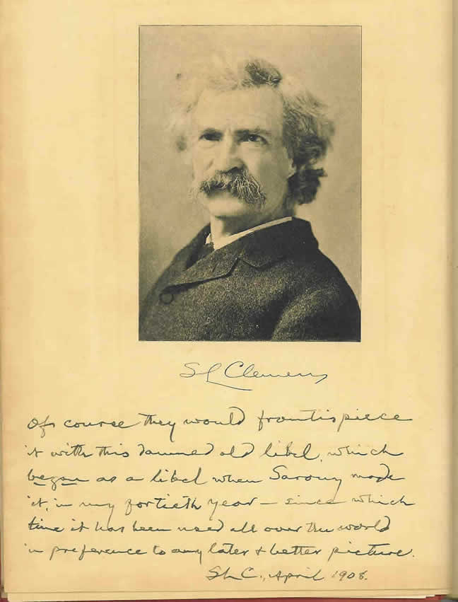 Twain complains about Sarony