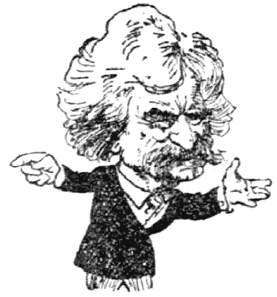 Mark Twain gesturing