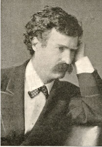 Twain with hand on head