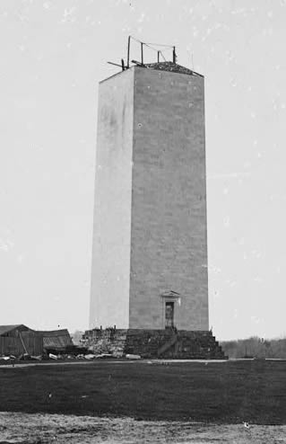 Washington Monument uncompleted